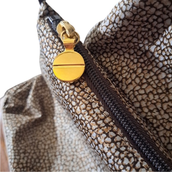 Borbonese shoulder bag tote w/ pouch quail pattern excellent condition - Picture 8 of 16